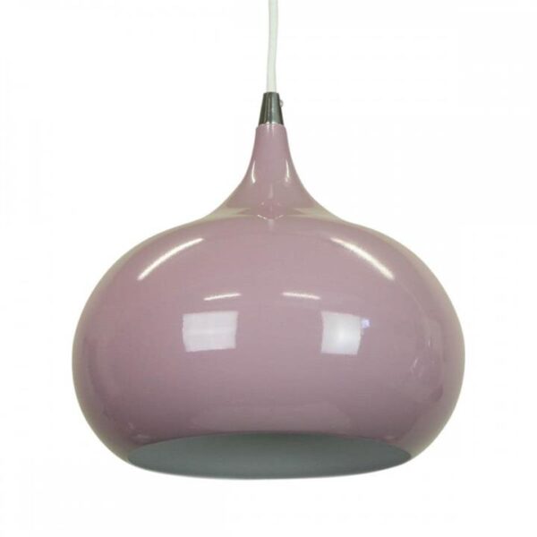 Kirby Inverted Bowl Metal Cord Drop Pendant Light Lamp - Pastel Violet