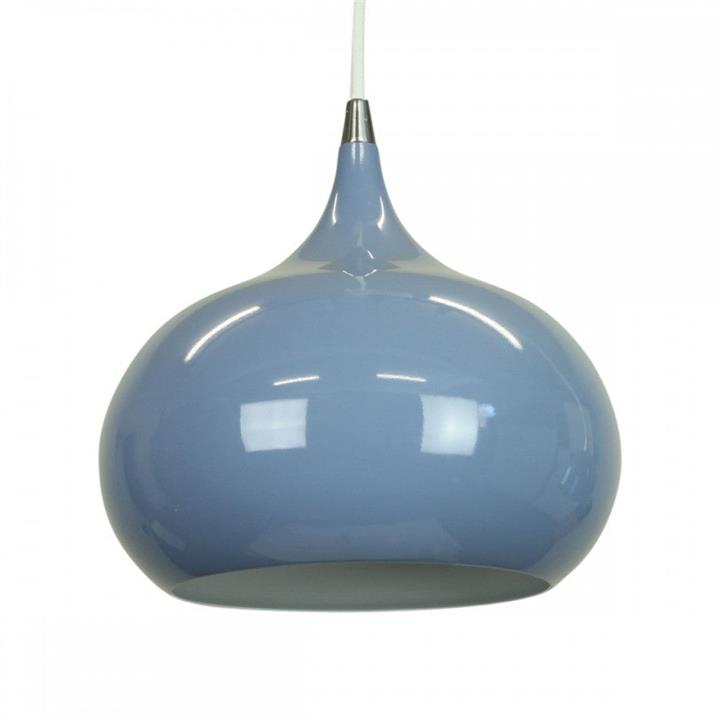 Kirby Inverted Bowl Metal Cord Drop Pendant Light Lamp - Pigeon Blue
