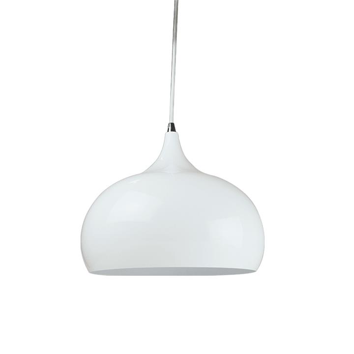 Kirby Inverted Bowl Metal Cord Drop Pendant Light Lamp - White