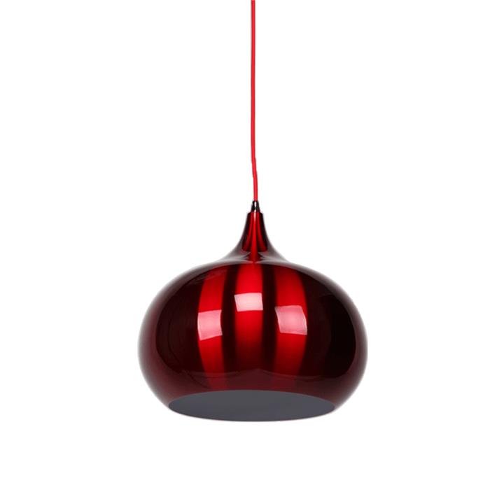 Kirby Inverted Bowl Metal Cord Drop Pendant Light Lamp - Wine Red