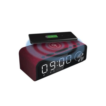 Laser 4-in-1 Digital Alarm Clock Radio SPK-FQC19-RD