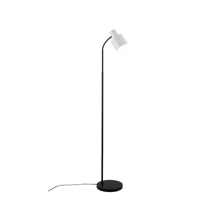 Laura Modern Elegant Free Standing Reading Light Floor Lamp - Black & White