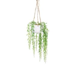 Leaves Artificial Faux Plant Decorative 75cm In Small Hanging Pot