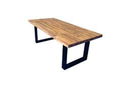 Lennon 2.1m Outdoor Dining Table - Natural with Black Leg by Interior Secrets - AfterPay Available