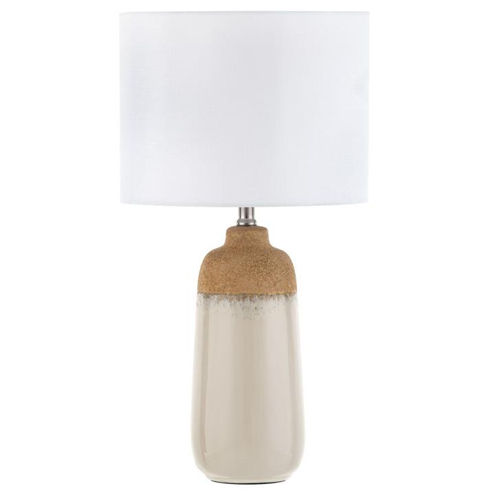 Leuca Ceramic Table Lamp - Tan by Interior Secrets - AfterPay Available