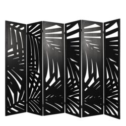 Levede 6 Panel Room Divider Folding Screen Partition Multi Sizes Wood Blcak