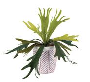 Lillian Ceramic Pot With Artificial Plant Green
