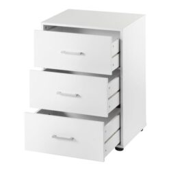 Lovisa 3-Drawer Cabinet Pedestal Office Storage Cabinet - White