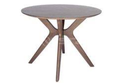 Lyn Round Wood Dining Table - 100cm - Walnut