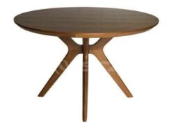 Lyn Round Wood Dining Table - 120cm - Walnut