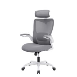 MONA Mesh Ergonomic High Back Flipped Armrest Task Computer Office Chair - Grey