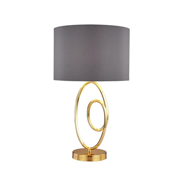 Madame Modern Elegant Table Lamp Desk Light - Brass & Grey