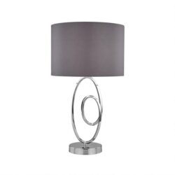 Madame Modern Elegant Table Lamp Desk Light - Chrome & Grey