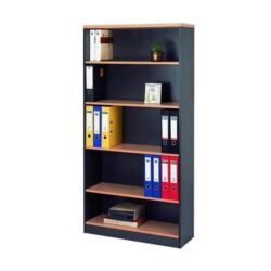 Mantone 5-Tier High Bookcase Office Storage Cabinet - Select Beech/Ironstone