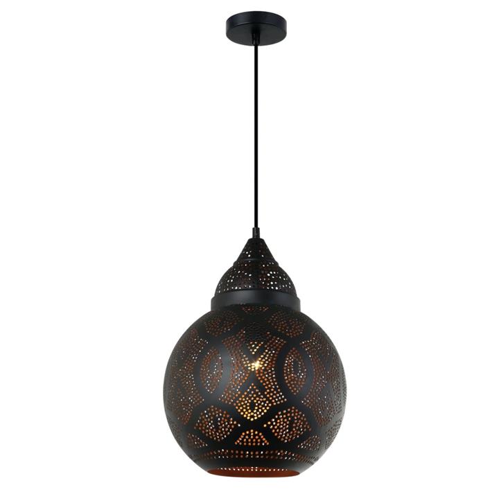 Marra Elegant Stylish Pendant Lamp Light Interior ES Black Bell With Gold