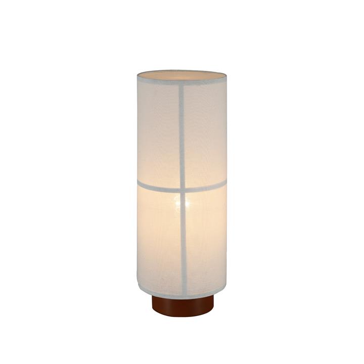 Matilda Modern Classic Linen Shade Metal Table Lamp Light White