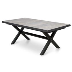 Memphis Extendable Ceramic Top Outdoor Dining Table - Grey by Interior Secrets - AfterPay Available