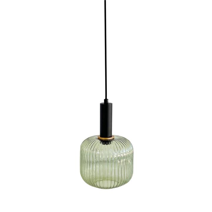 Mendrez Elegant Curved Glass Contour Pendant Light Lamp - Green