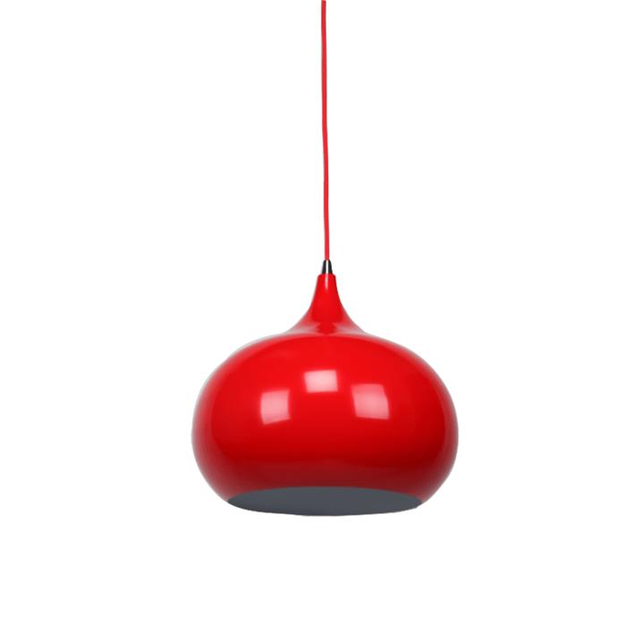 Mini Kirby Inverted Bowl Metal Pendant Light Lamp - Flame Red