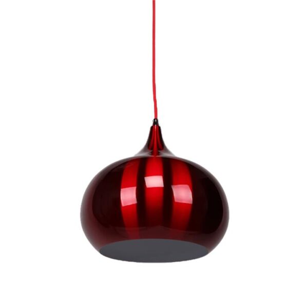 Mini Kirby Inverted Bowl Metal Pendant Light Lamp - Wine Red