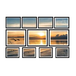 NNEDSZ 11 Photo Frame Wall Set Collage Picture Frames Home Decor Present Gift Black