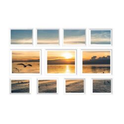 NNEDSZ 11 Photo Frame Wall Set Collage Picture Frames Home Decor Present Gift White