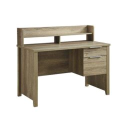 NNEDSZ Desk with 2 Drawers Natural Wood like MDF Office Desk Table