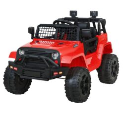 NNEDSZ Kids Ride On Car Electric 12V Car Toys Jeep Battery Remote Control Red