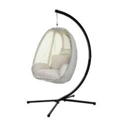 NNEDSZ Outdoor Furniture Egg Hammock Porch Hanging Pod Swing Chair with Stand