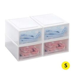 NNEIDS Drawers Set Cabinet Tools Organiser Box Chest Drawer Plastic Stackable