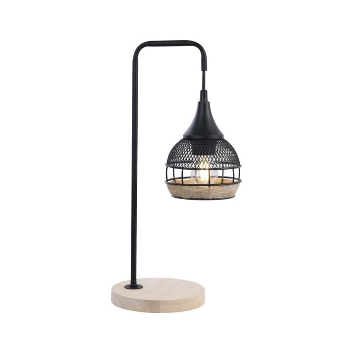 Noble Modern Elegant Table Lamp Desk Light - Black & Natural