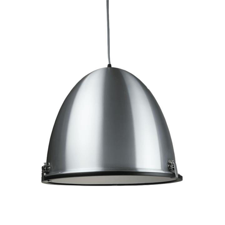 Orlyn Classic Industrial Metal with Acrylic Cover with Frosted Diffuser Pendant Light Lamp - Aluminium