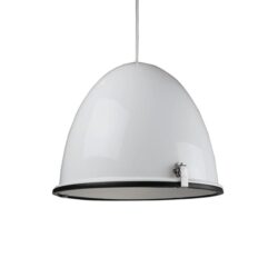 Orlyn Classic Industrial Metal with Acrylic Cover with Frosted Diffuser Pendant Light Lamp - White
