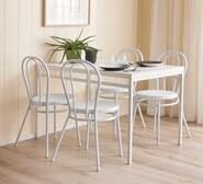 Oslo 4 Seater Dining Set With Province Chairs White