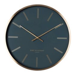 Otto 40cm Wall Clock - Petrol Blue by Interior Secrets - AfterPay Available