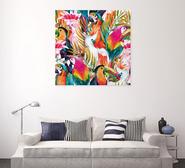 Parrots & Palm Wall Art Multi Extra Large