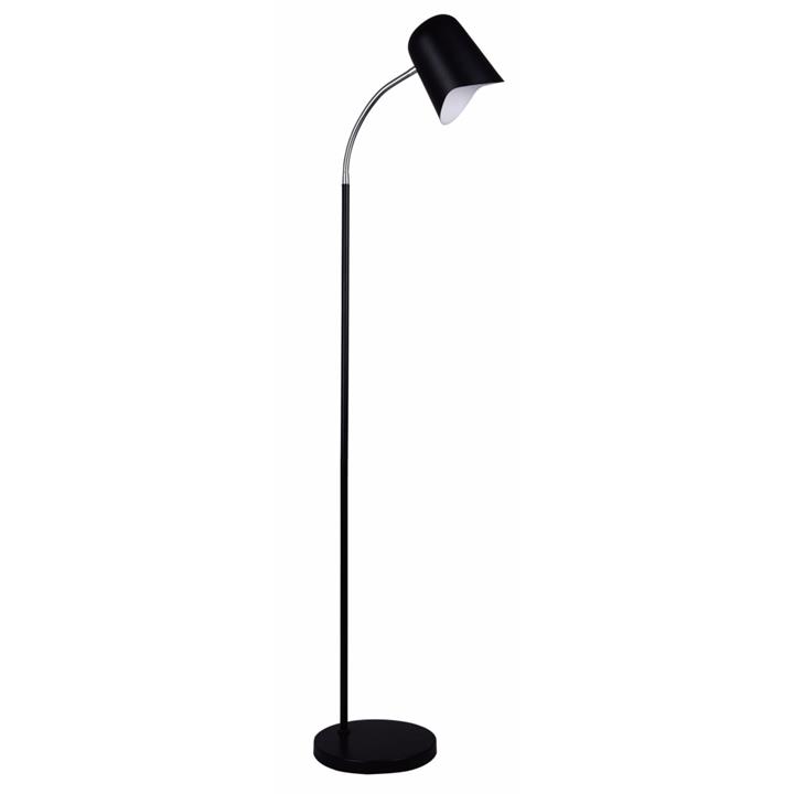 Penelope Modern Floor Lamp ES Ellipse Adjustable with Wave Edge Matte Black