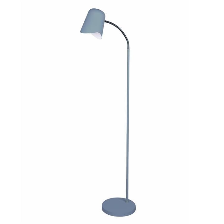 Penelope Modern Floor Lamp ES Ellipse Adjustable with Wave Edge Matte Blue