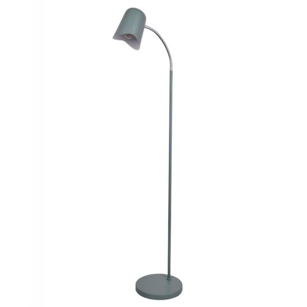Penelope Modern Floor Lamp ES Ellipse Adjustable with Wave Edge Matte Green