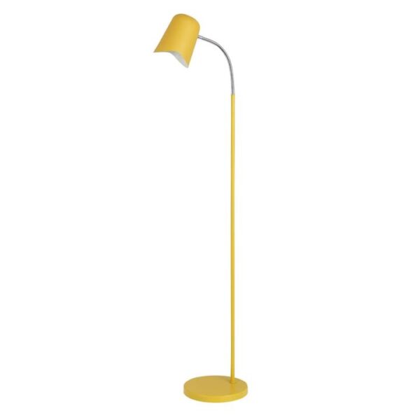 Penelope Modern Floor Lamp ES Ellipse Adjustable with Wave Edge Matte Yellow