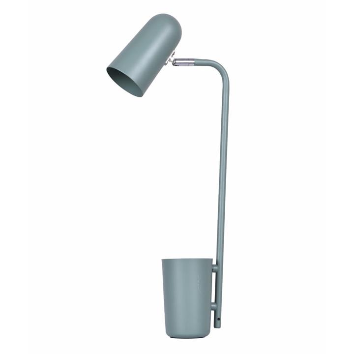 Penelope Modern Table Lamp SES Ellipse Adjustable with Storage Matte Green