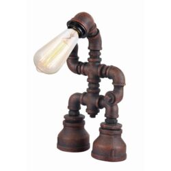 Pinty Contemporary Table Lamp ES Aged Iron Pipe