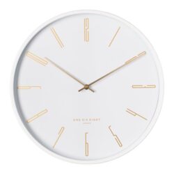 Platt 30cm Wall Clock - White by Interior Secrets - AfterPay Available