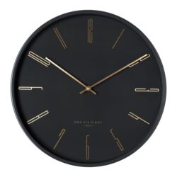 Platt 40cm Wall Clock - Black by Interior Secrets - AfterPay Available