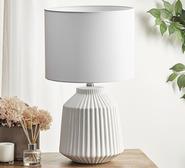 Pleat Table Lamp White