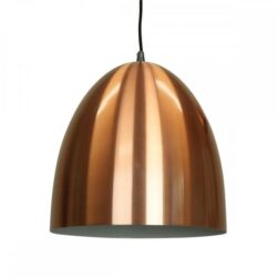 Porta Industrial Dome Metal Pendant Light Lamp Shiny Finish - Copper