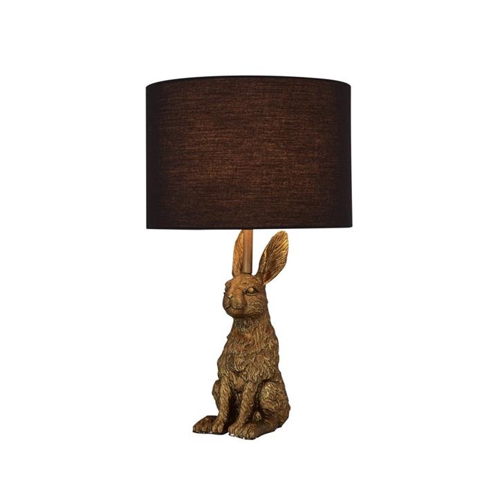 Rabbit Sitting Modern Elegant Table Lamp Desk Light - Gold & Black