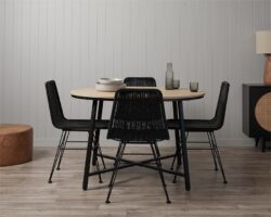 Reese 4 Seater Dining Table - Black