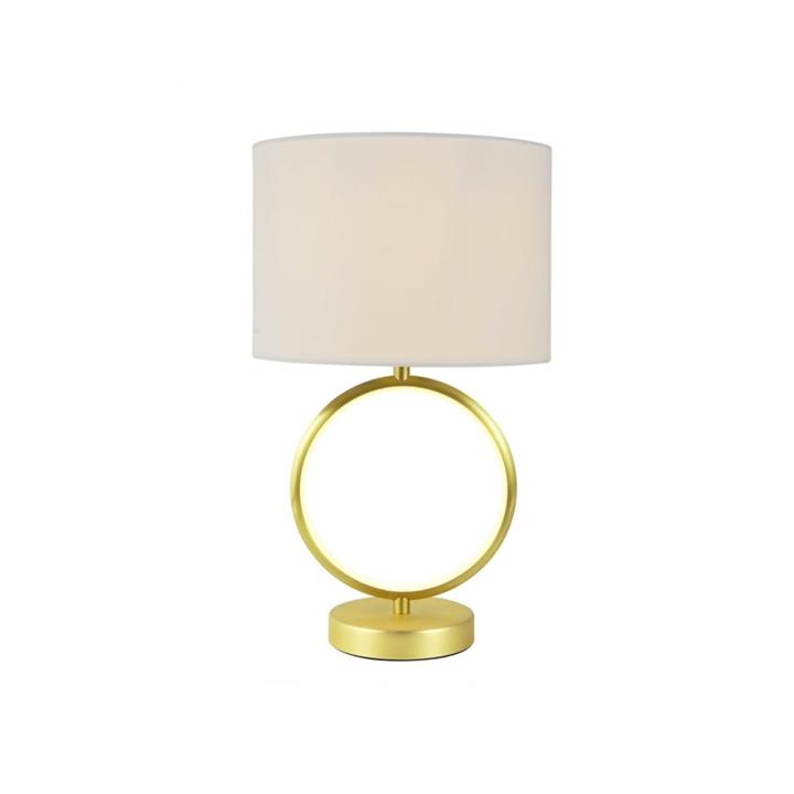 Reno Modern Elegant Table Lamp Desk Light - Brass & white