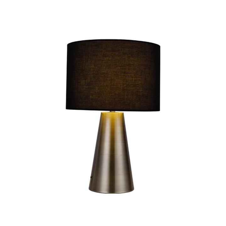 Salina Touch Modern Elegant Table Lamp Desk Light - Antique Brass & Black